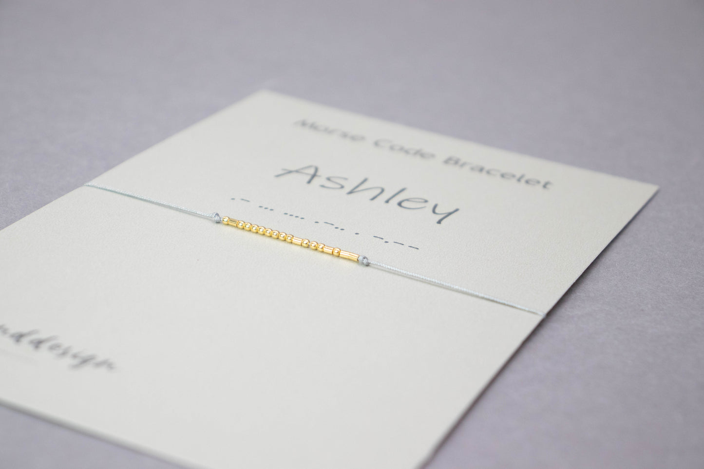 Custom name morse code bracelet, Front side