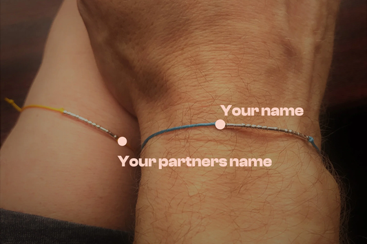 Matching couple Morse code bracelets