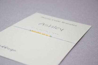 Custom name morse code bracelet, Front side