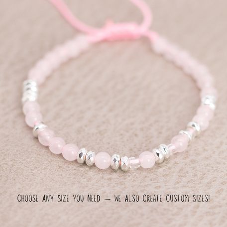 Love bracelet - Rose quartz Hematite Morse code bracelet - Secret message bracelet