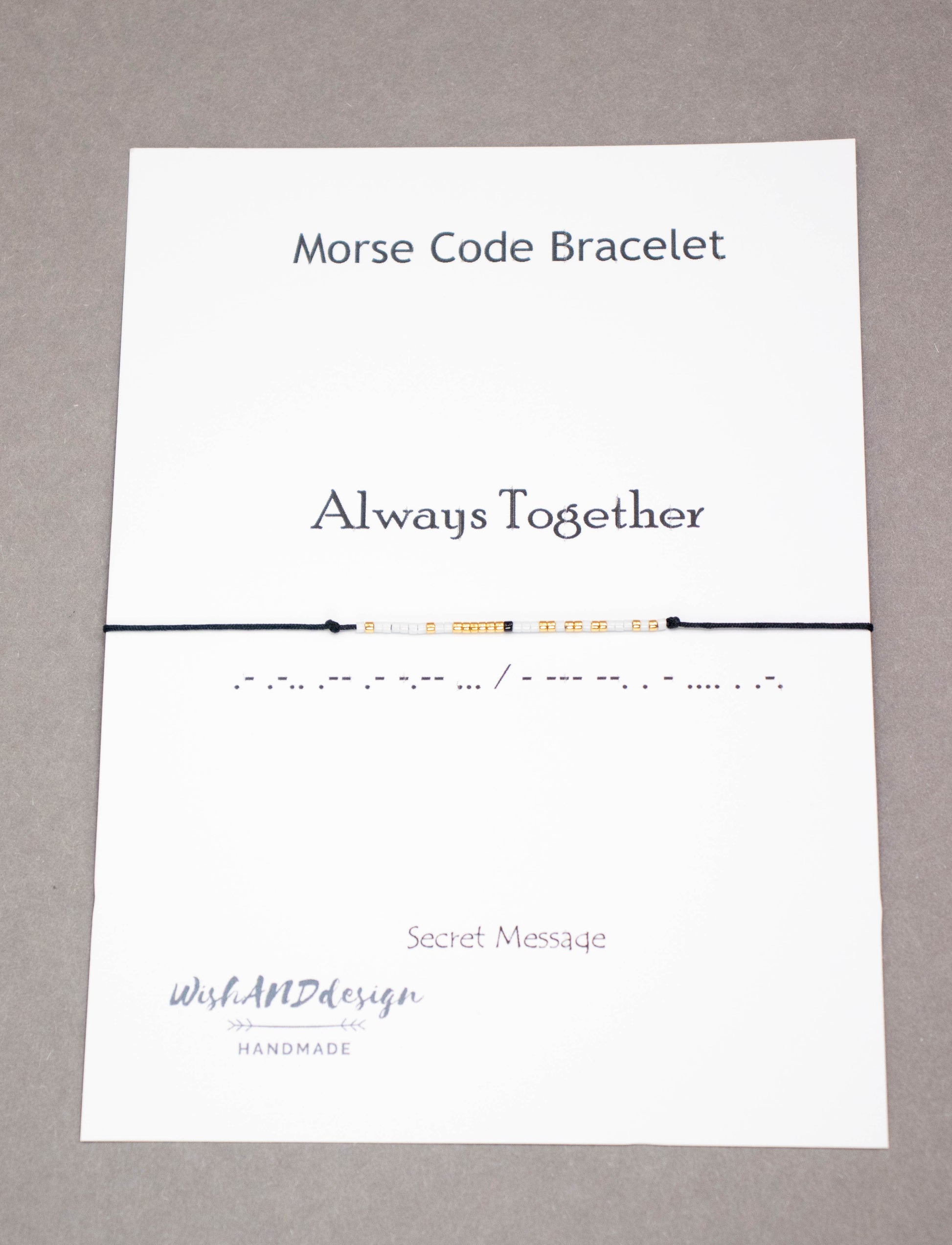 Always Together morse code bracelet