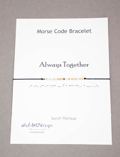 Always Together morse code bracelet