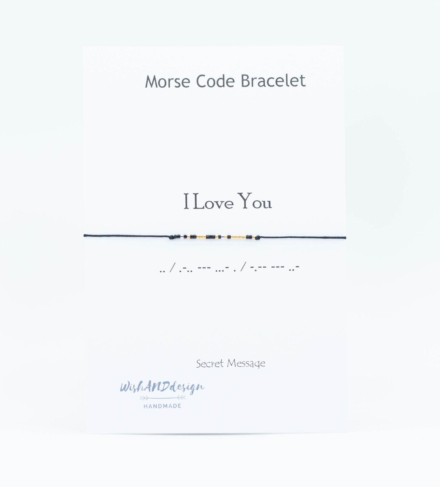 I Love You morse code bracelet