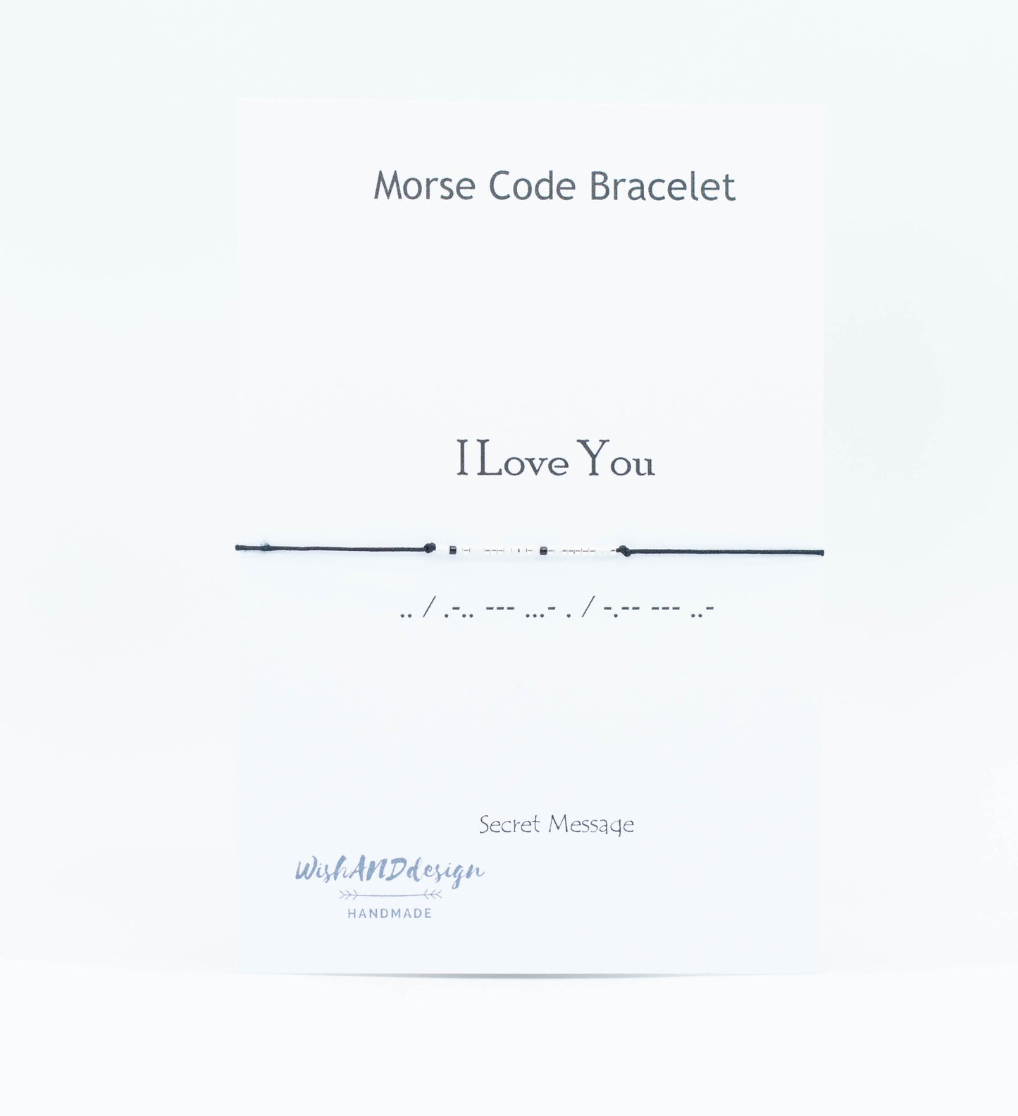 I Love You morse code bracelet