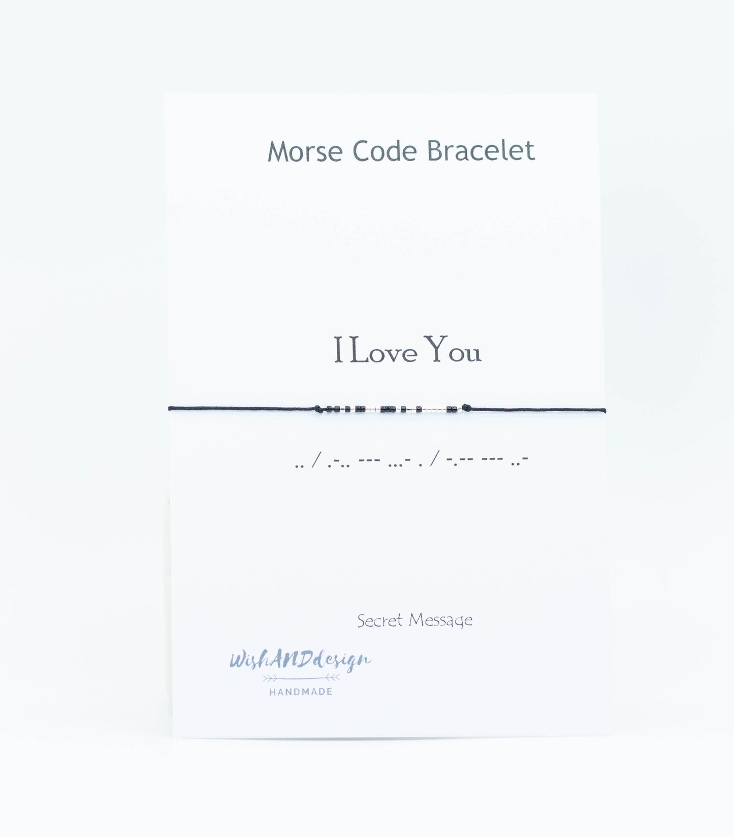 I Love You morse code bracelet