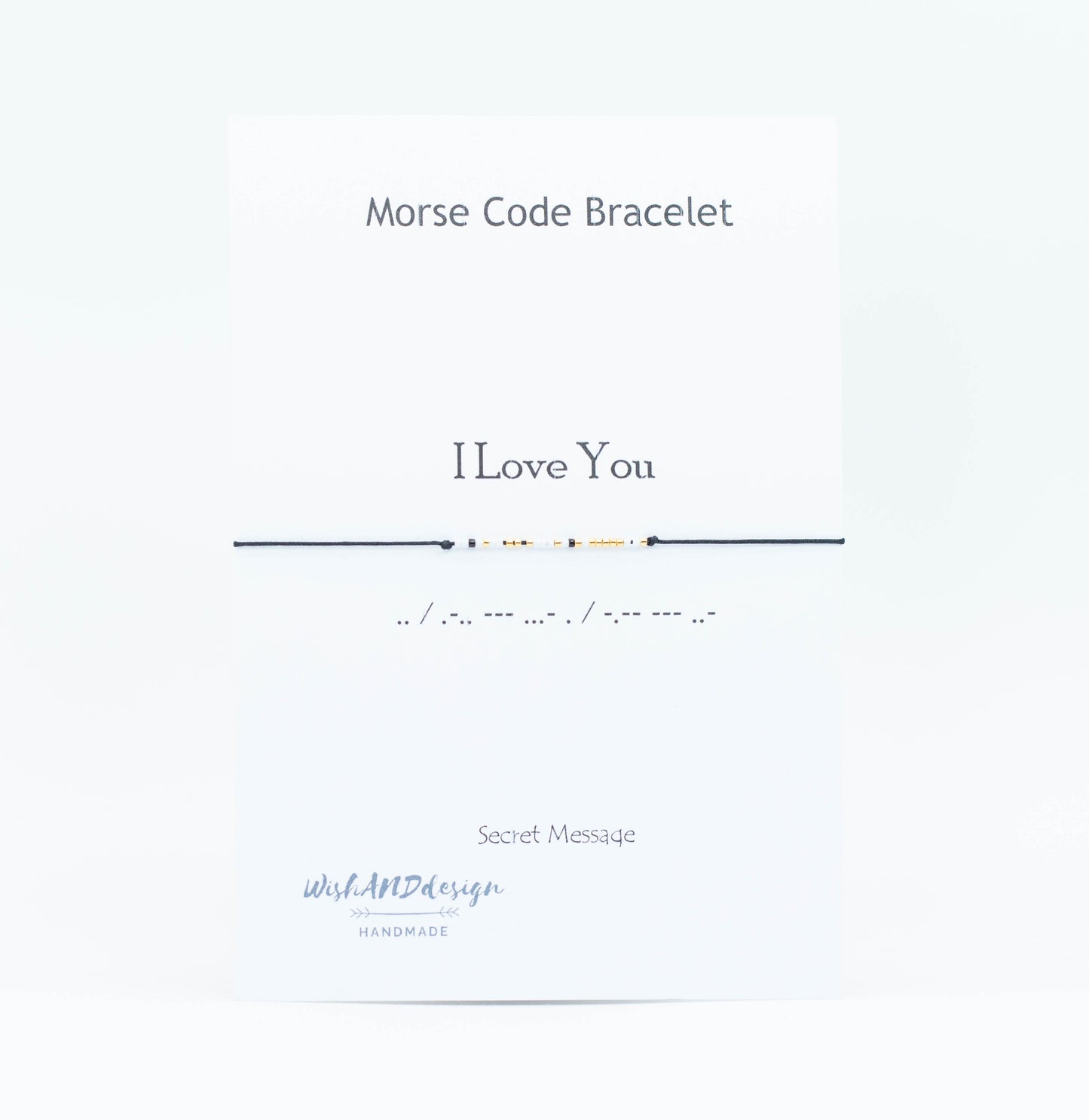 I Love You morse code bracelet