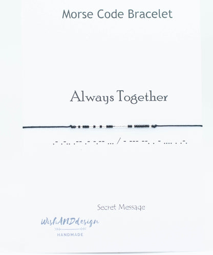 Always Together morse code bracelet