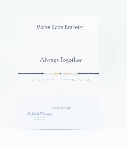 Always Together morse code bracelet