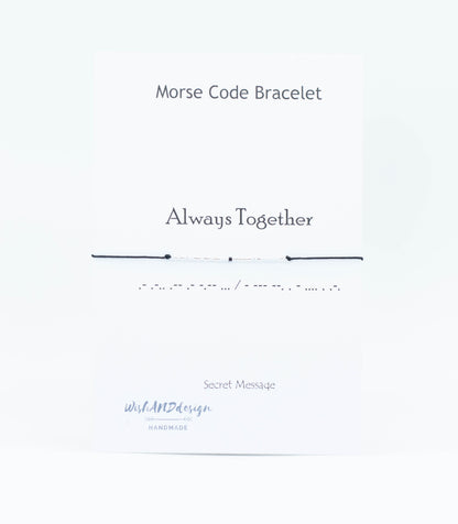 Always Together morse code bracelet