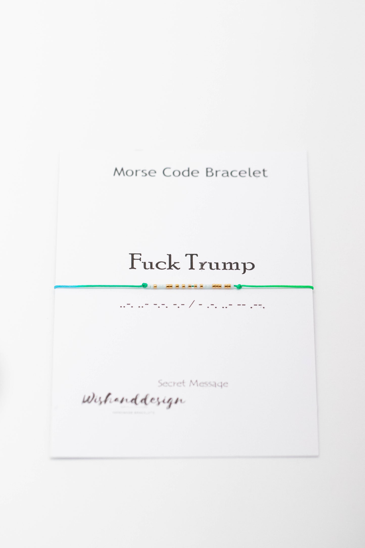 Fuck Trump Morse code bracelet