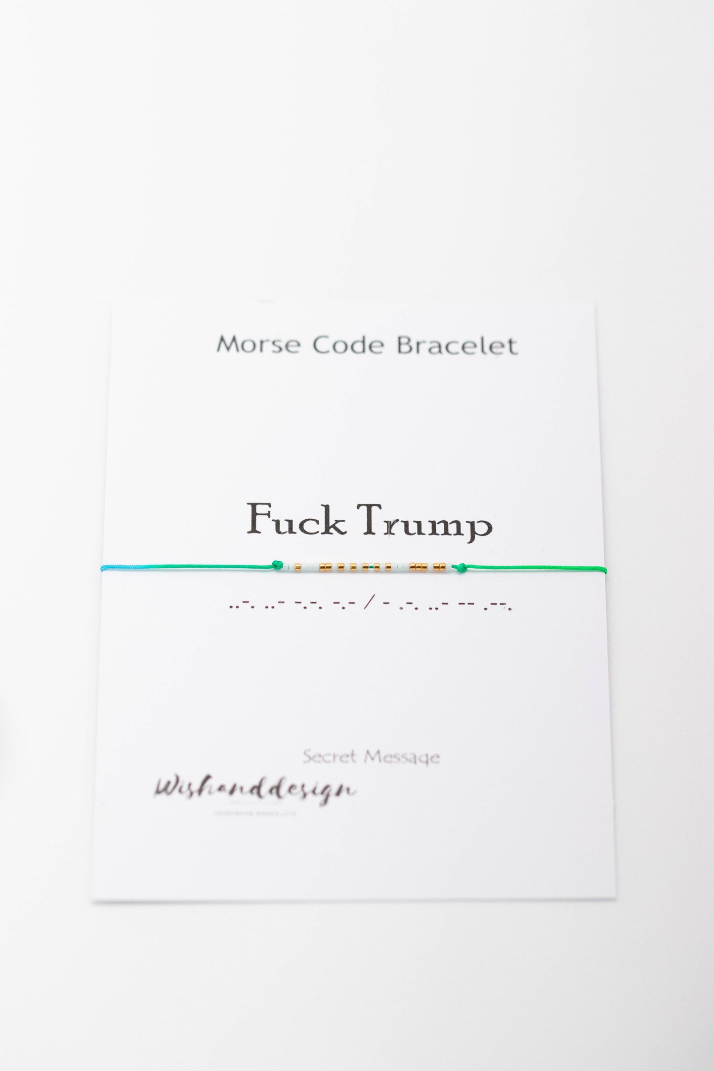 Fuck Trump Morse code bracelet
