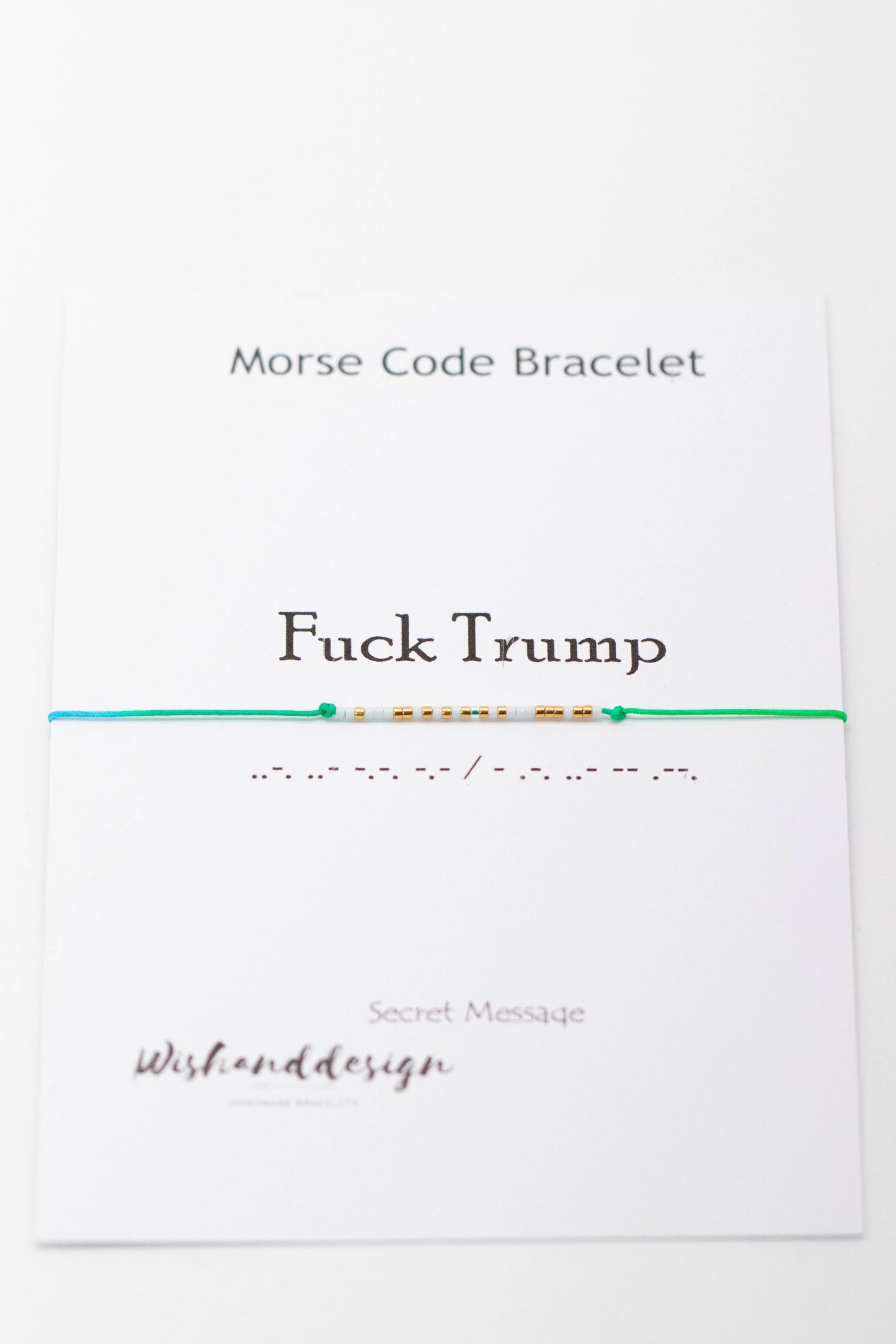 Fuck Trump Morse code bracelet