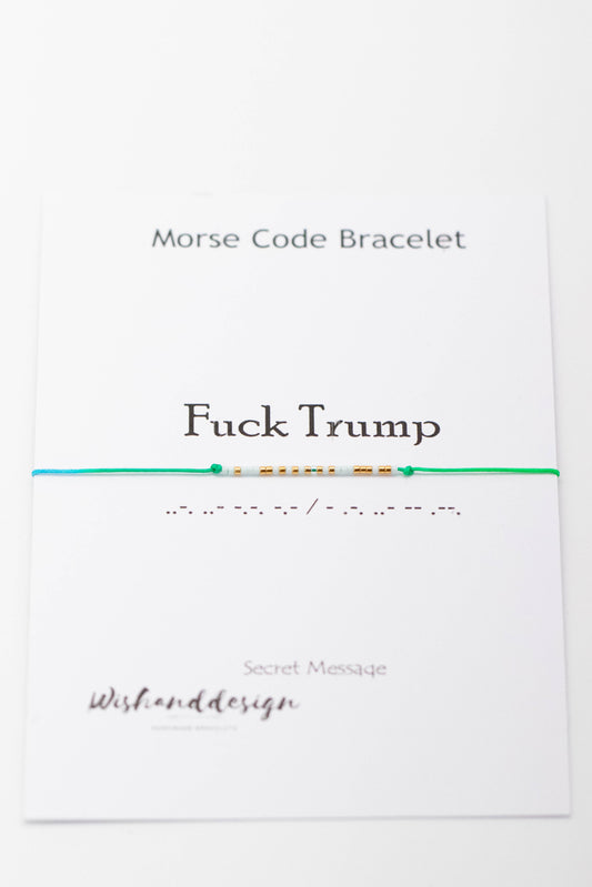 Fuck Trump Morse code bracelet