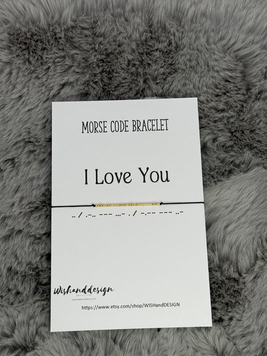 I Love You morse code bracelet - Sterling silver