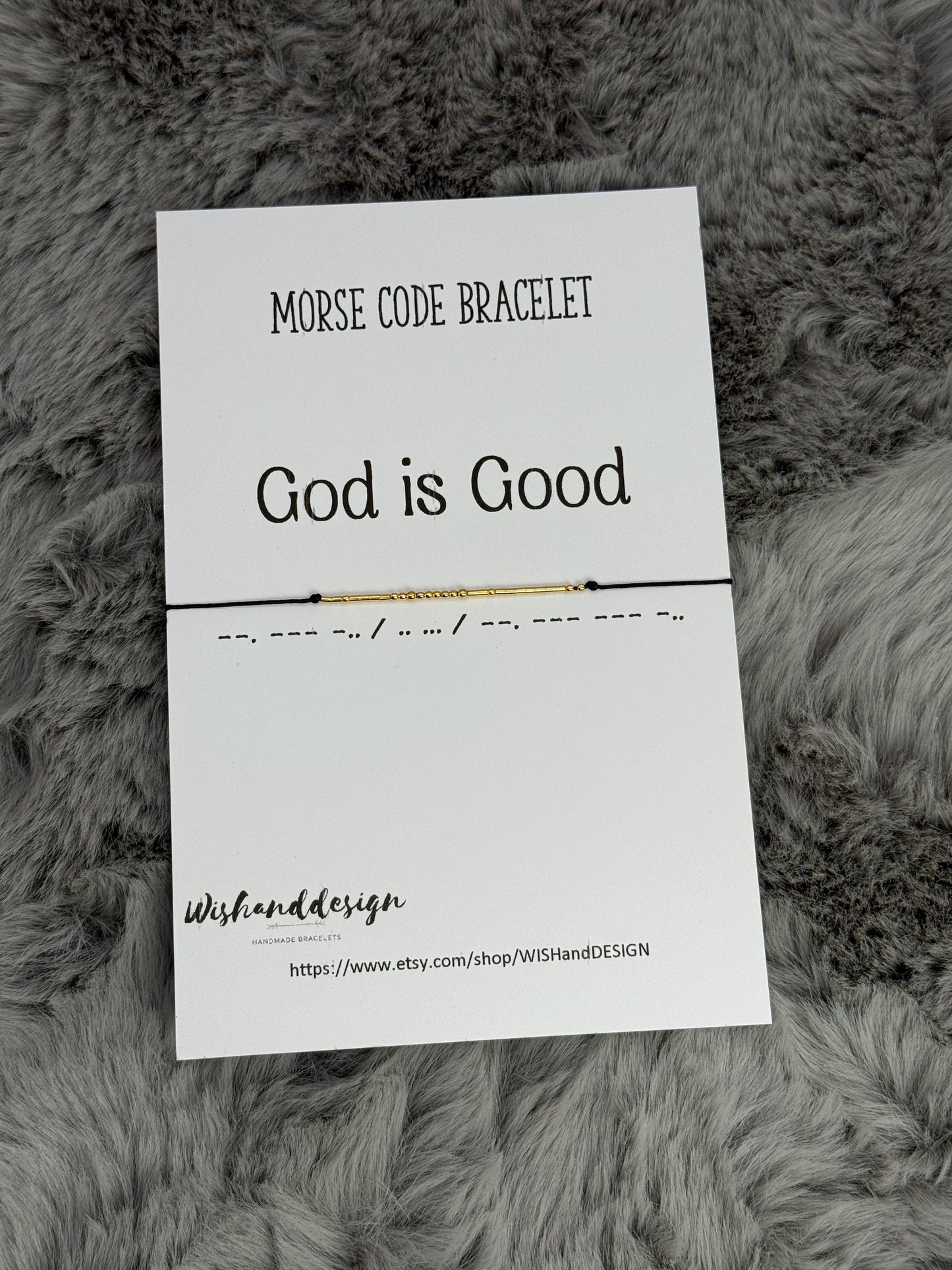 God is Good Morse code bracelet