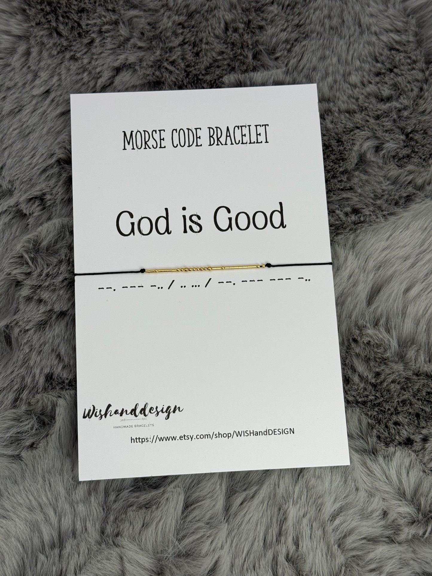 God is Good Morse code bracelet