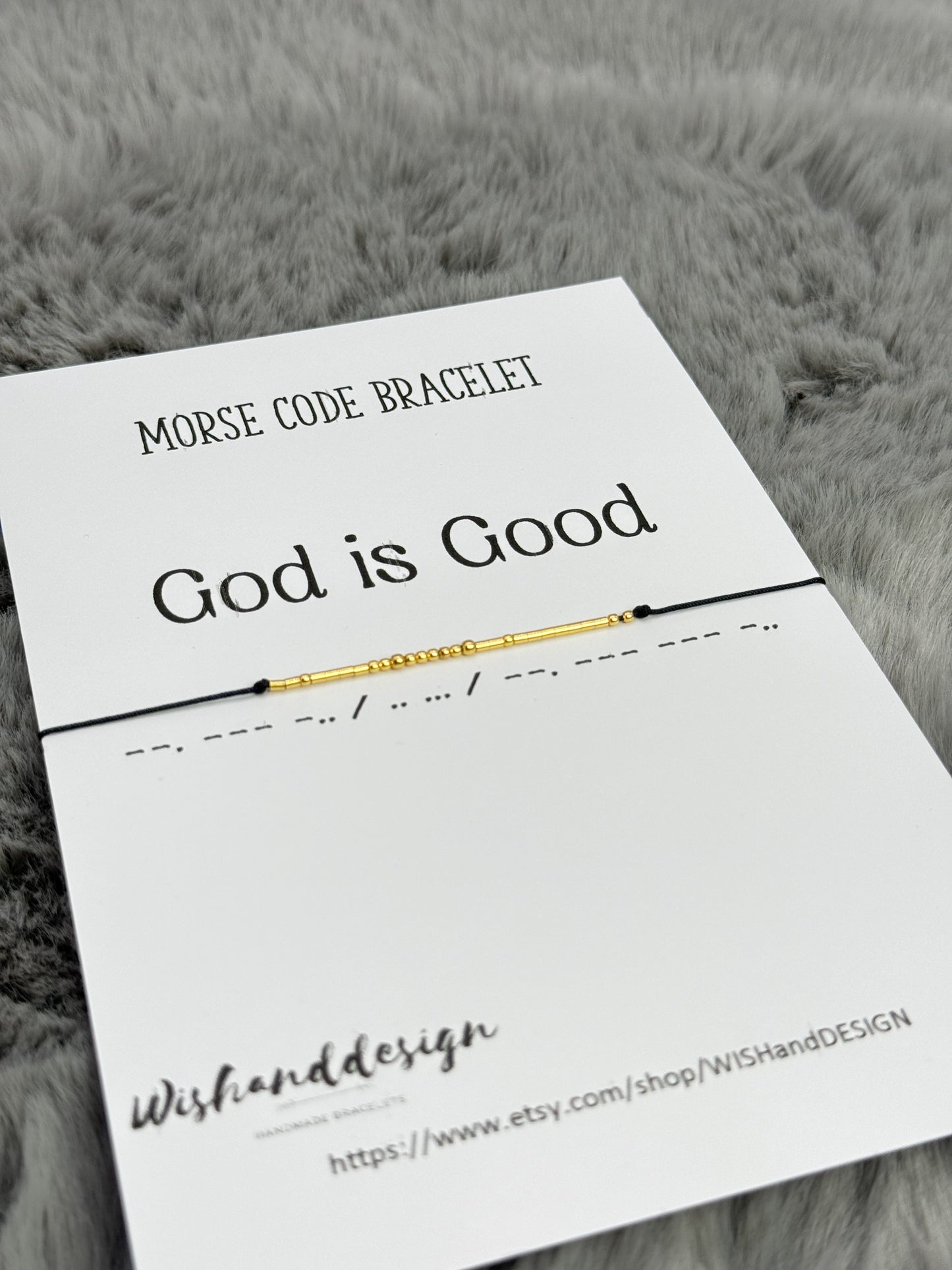 God is Good Morse code bracelet