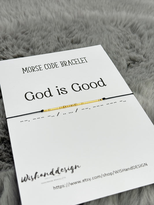 God is Good Morse code bracelet