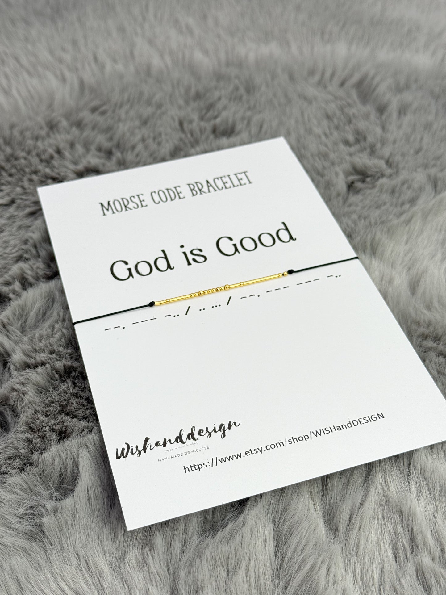 God is Good Morse code bracelet