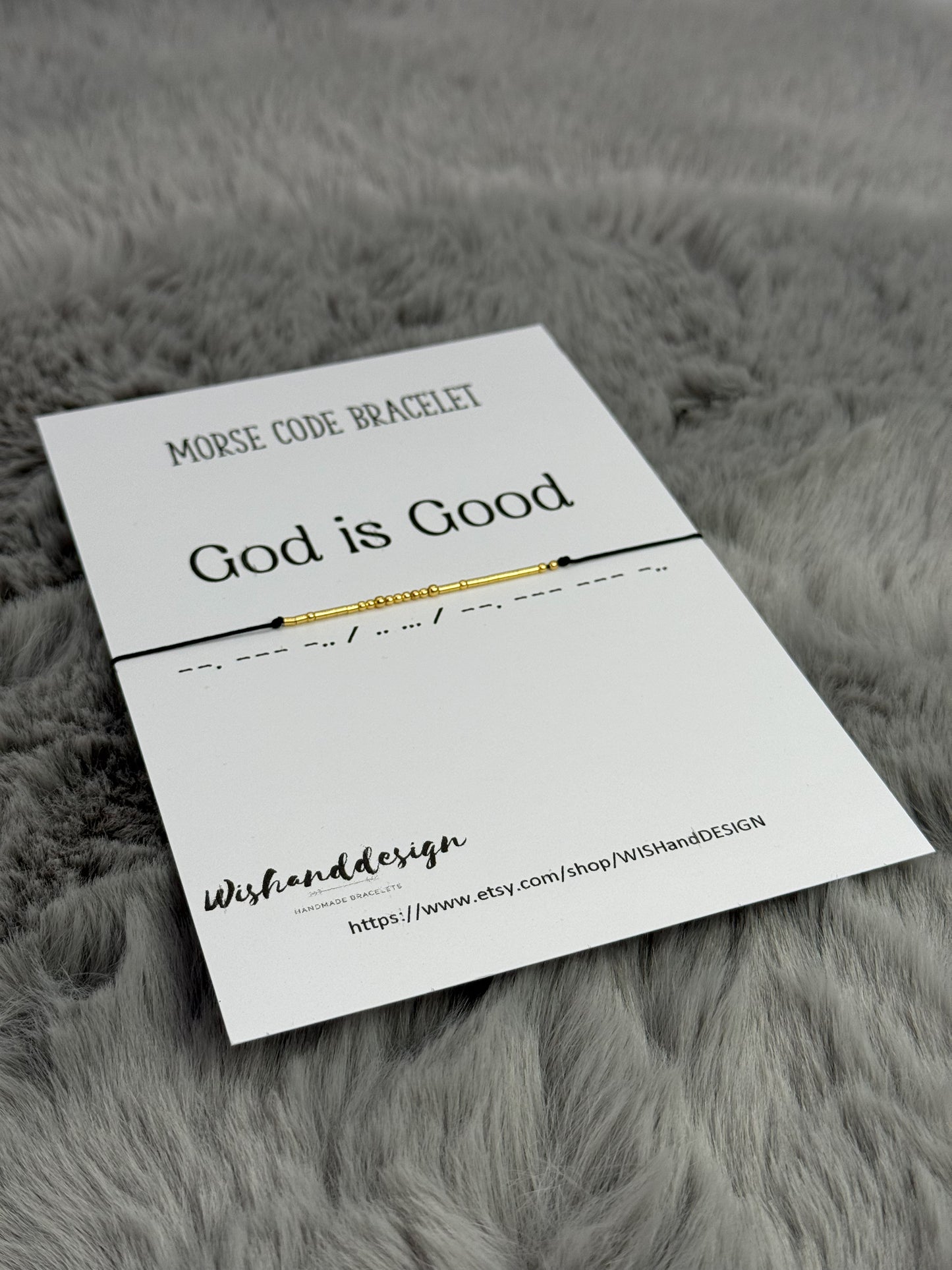 God is Good Morse code bracelet