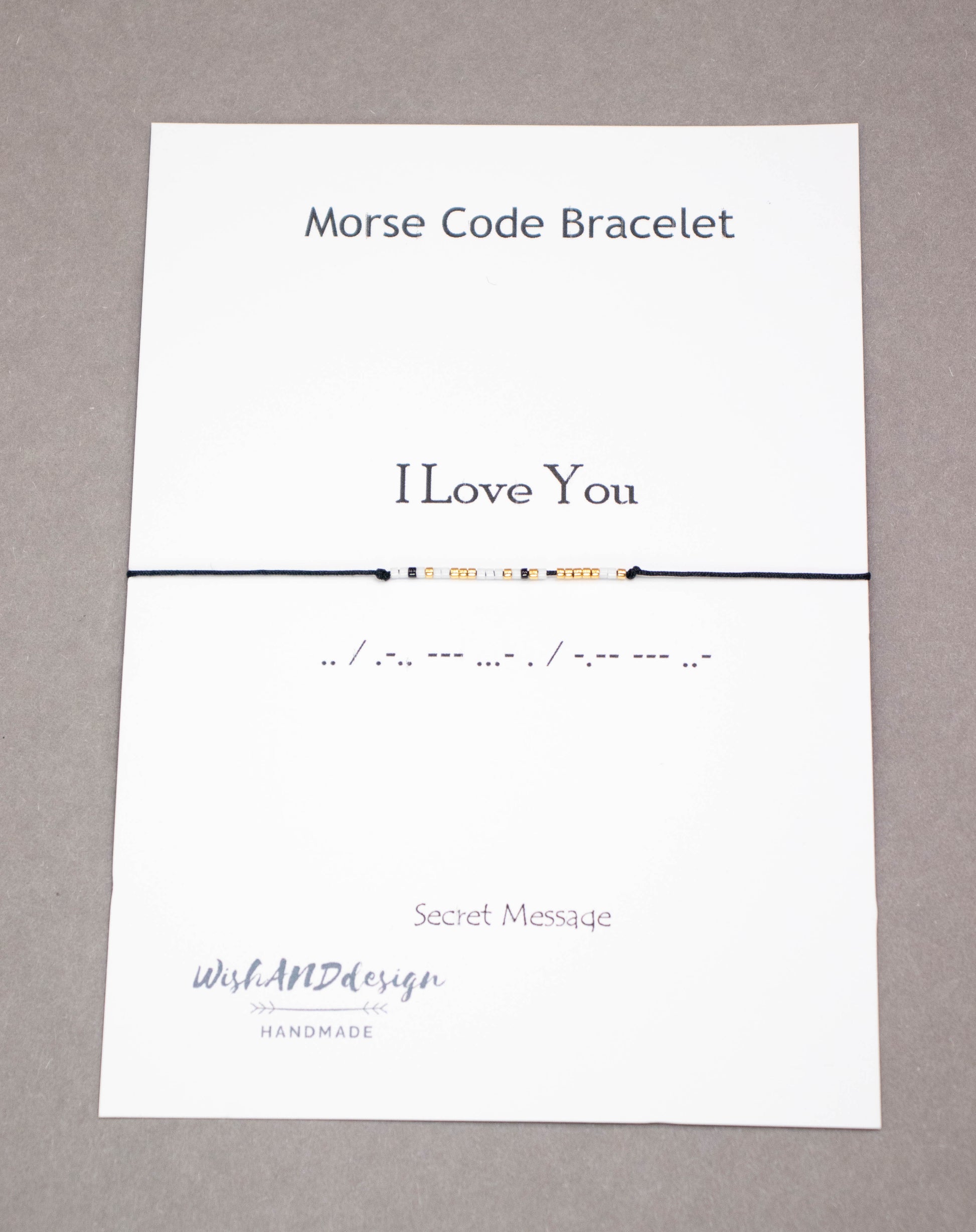 I Love You morse code bracelet