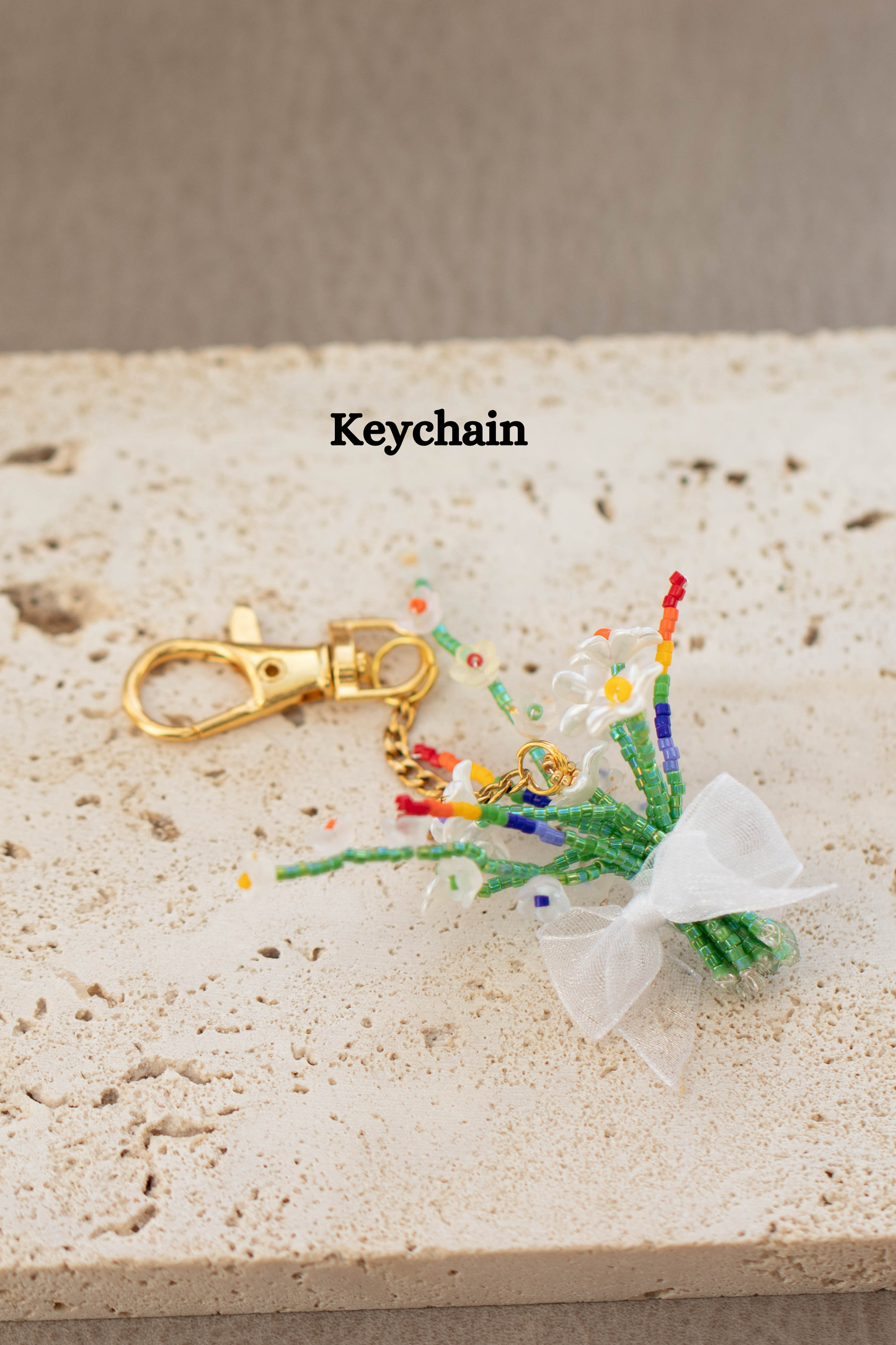 Handmade Rainbow Pride Flower Bouquet Keychain – LGBTQ+ Aesthetic Bag Charm