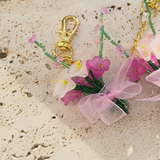 handmade-beaded-flower-bouquet-keychain-bag-charm
