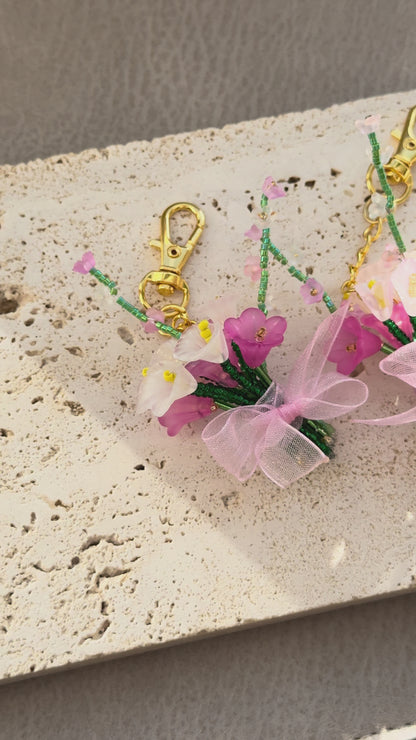handmade-beaded-flower-bouquet-keychain-bag-charm