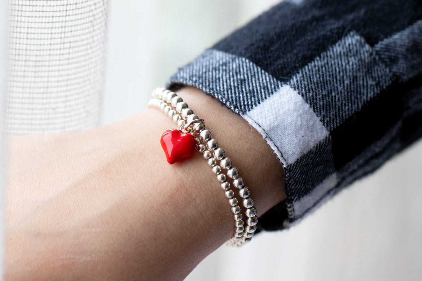 Red Heart sterling silver Bracelet
